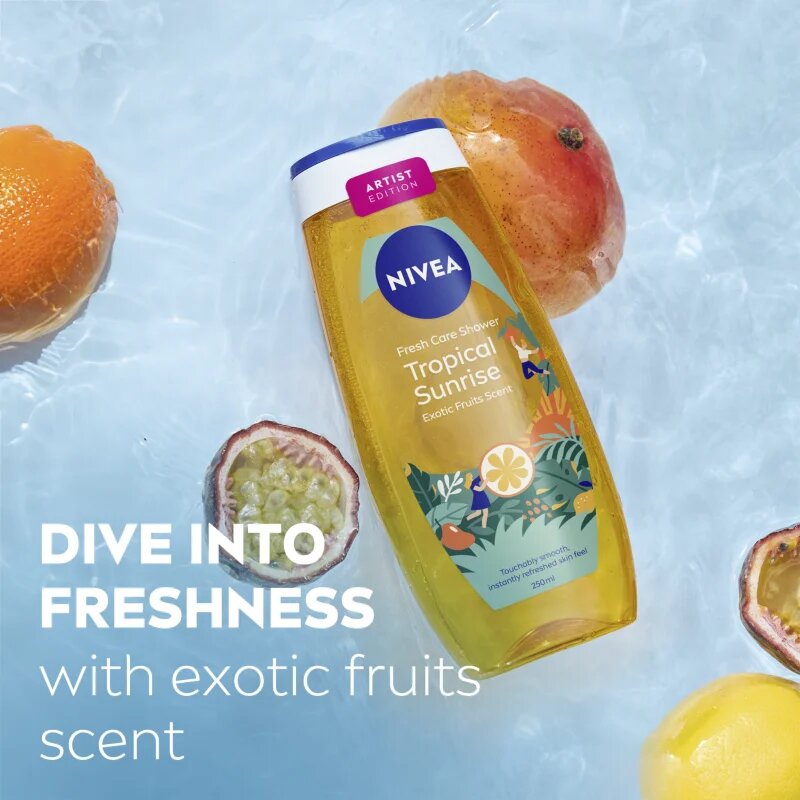 Nivea Tropical Sunrise hydratační sprchový gel 250 ml