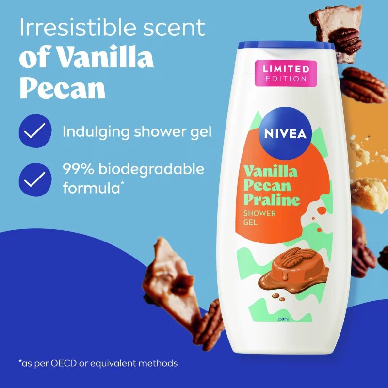Nivea Vanilla Pecan Praline sprchový gel 250 ml