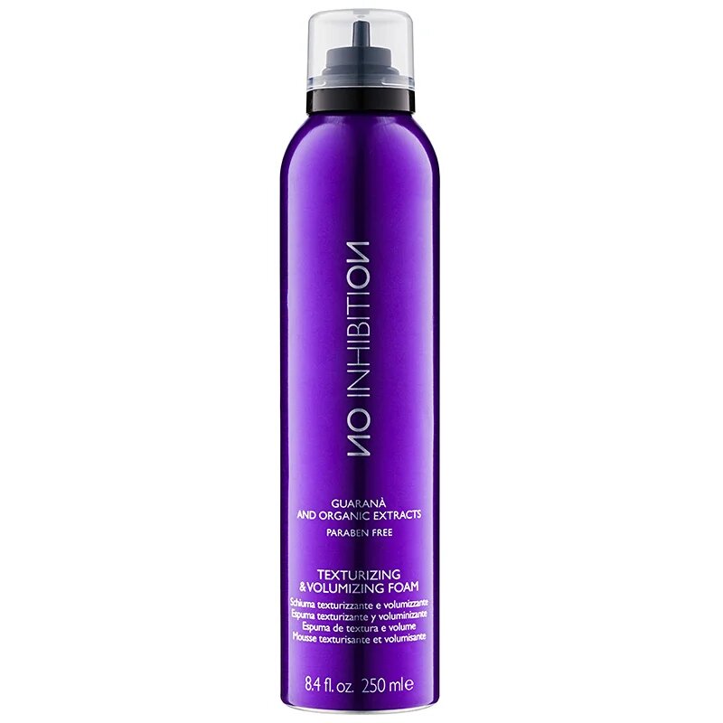 No Inhibition Guarana and organic extracts Texturizing & Volumizing pěna na vlasy pro objem a tvar 250 ml