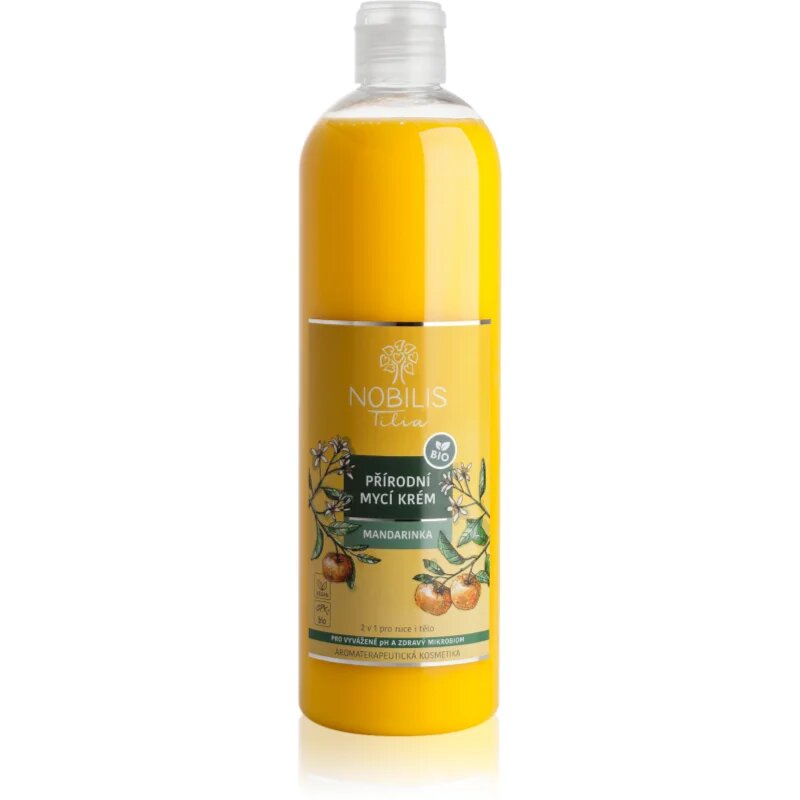 Nobilis Tilia Přírodní Mycí Krém pečující mycí krém vůně Mandarin Orange 500 ml