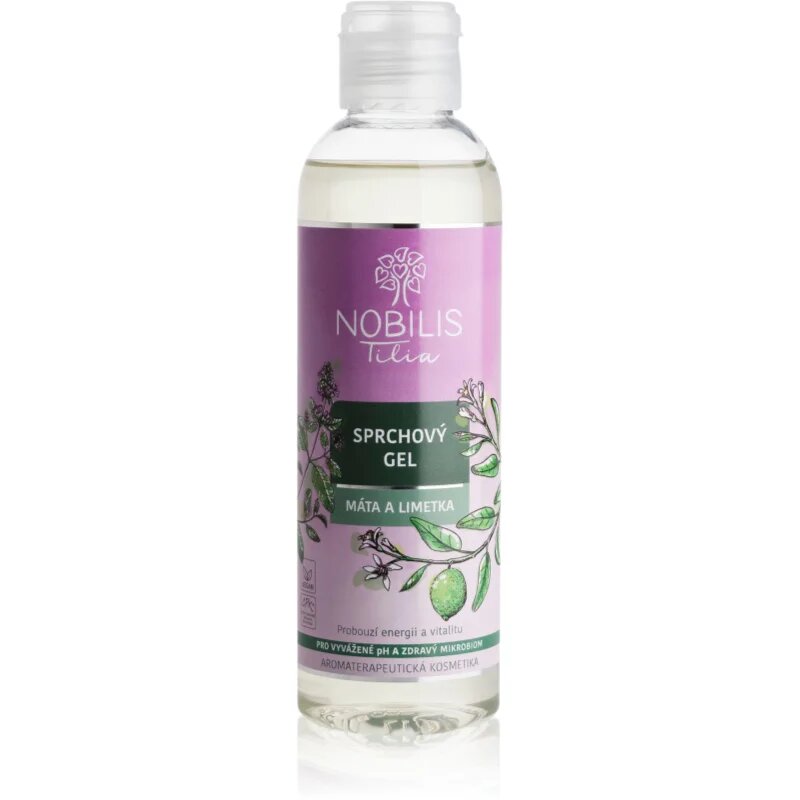 Nobilis Tilia Sprchový Gel osvěžující sprchový gel vůně Máta a Limetka 200 ml