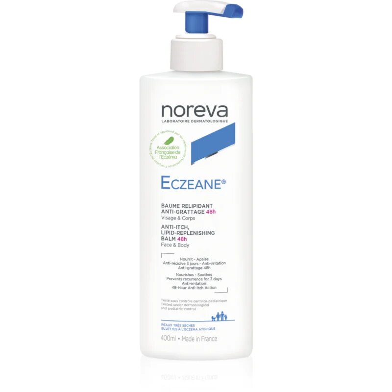 Noreva Eczeane Anti-Itch Lipid-Replenishing Balm 48H zklidňující krém na obličej a tělo 400 ml