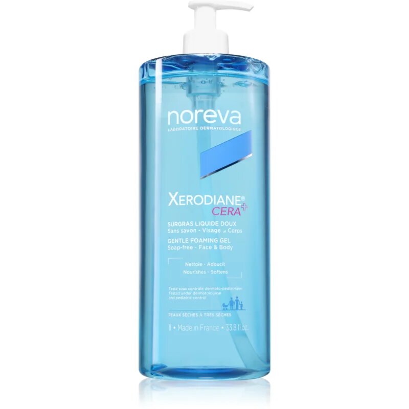 Noreva Xerodiane® Cera Gentle Foaming gel jemný čisticí gel pro suchou a citlivou pokožku 1000 ml