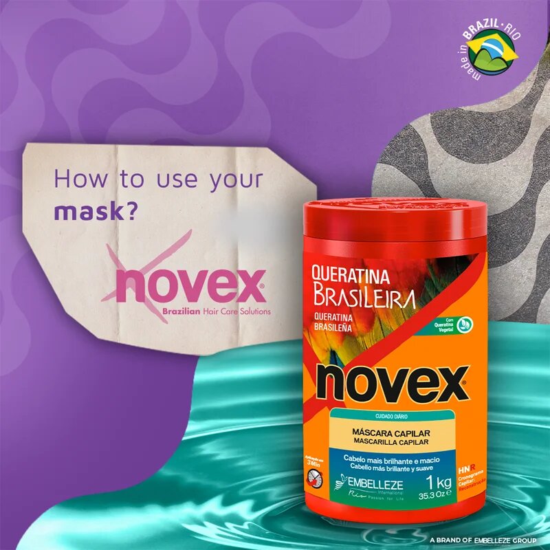 Novex Brazilian Keratin obnovující maska pro poškozené vlasy 400 g