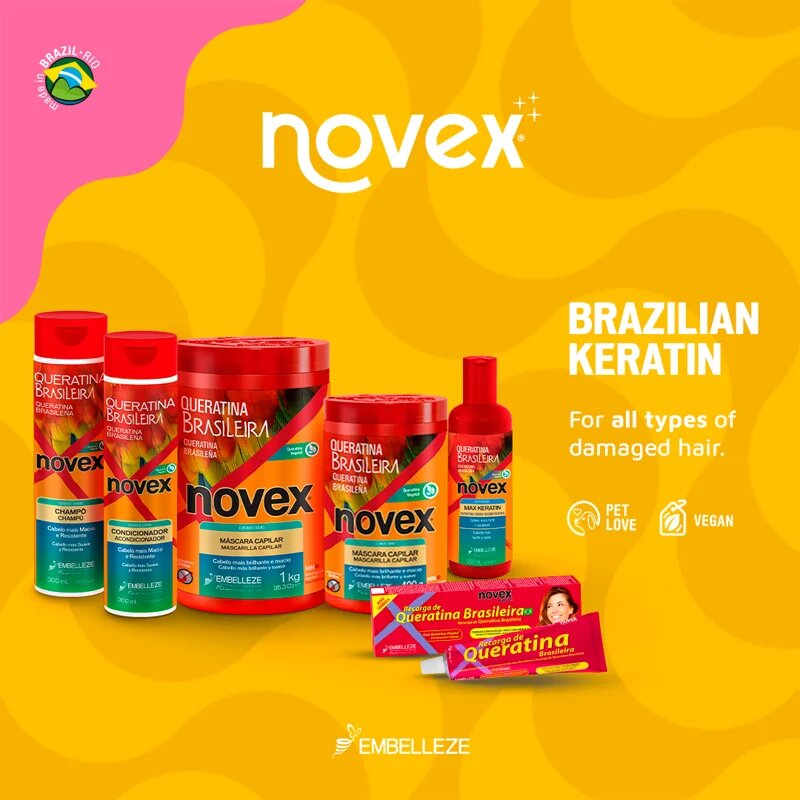 Novex Brazilian Keratin posilující šampon 300 ml