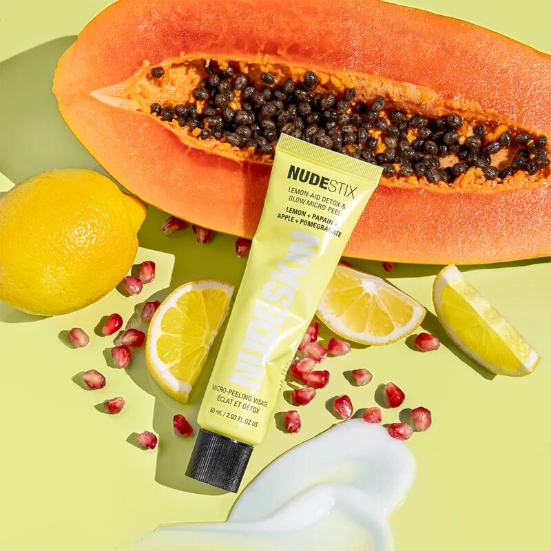 Nudestix Nudeskin Lemon-Aid Detox & Glow Micro-Peel rozjasňující peeling na obličej 60 ml