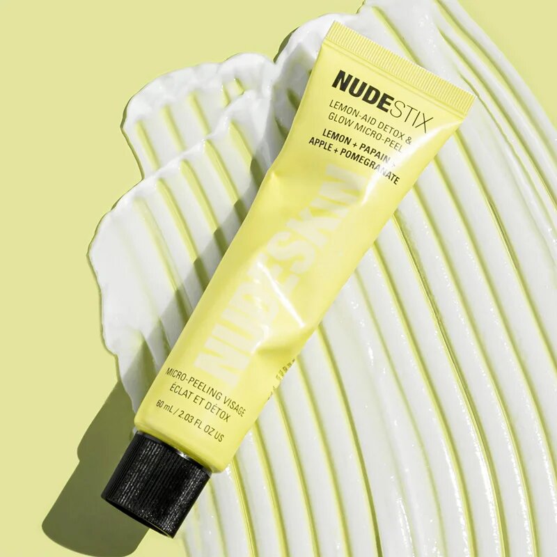 Nudestix Nudeskin Lemon-Aid Detox & Glow Micro-Peel rozjasňující peeling na obličej 60 ml