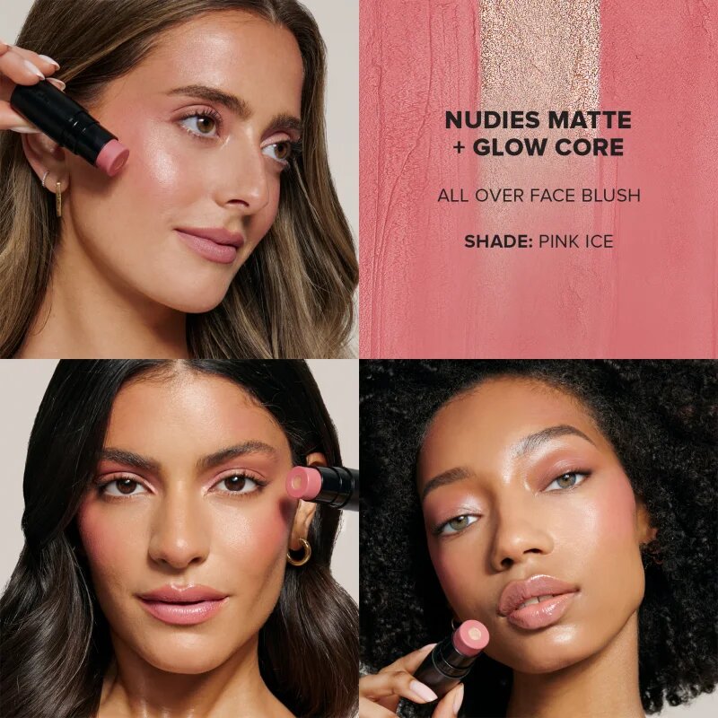 Nudestix Nudies Matte + Glow Core multifunkční líčidlo pro oči rty a tvář odstín Pink Ice 6 g