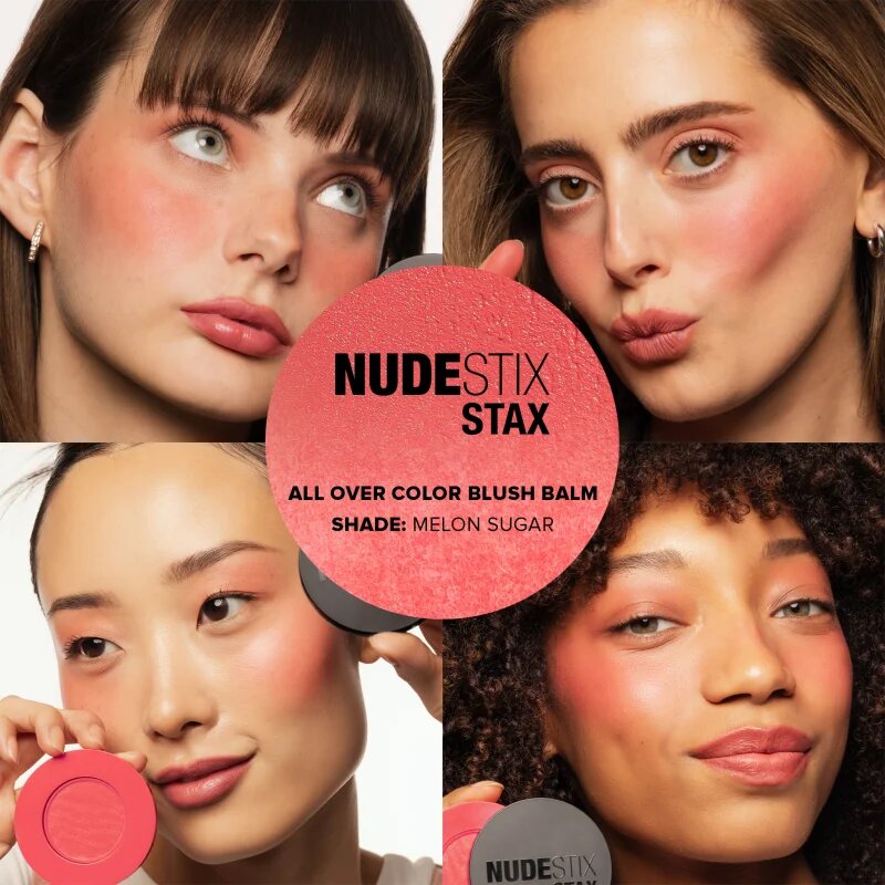 Nudestix Stax All Over Color Blush Balm multifunkční líčidlo pro oči rty a tvář odstín Melon Sugar 2.5 g