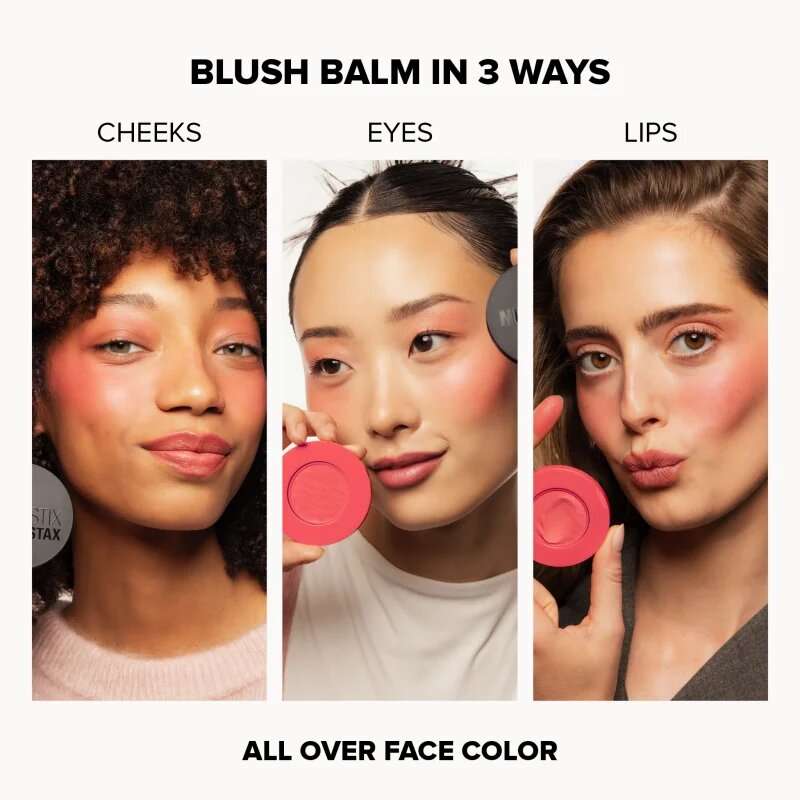 Nudestix Stax All Over Color Blush Balm multifunkční líčidlo pro oči rty a tvář odstín Melon Sugar 2.5 g