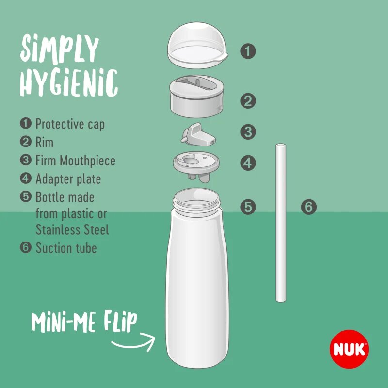 NUK Mini-Me Flip sportovní láhev Pink 12m+ 1 ks