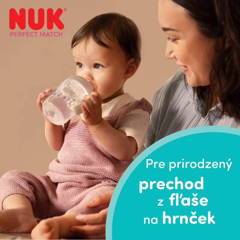 NUK Perfect Match Sheep lahvička na učení s kontrolou teploty 6m+ 1 ks