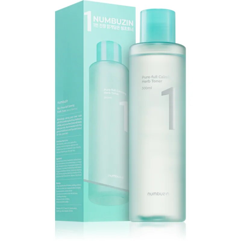 Numbuzin No. 1 Pure-Full Calming Herb Toner zklidňující pleťové tonikum pro problematickou pleť 300 ml