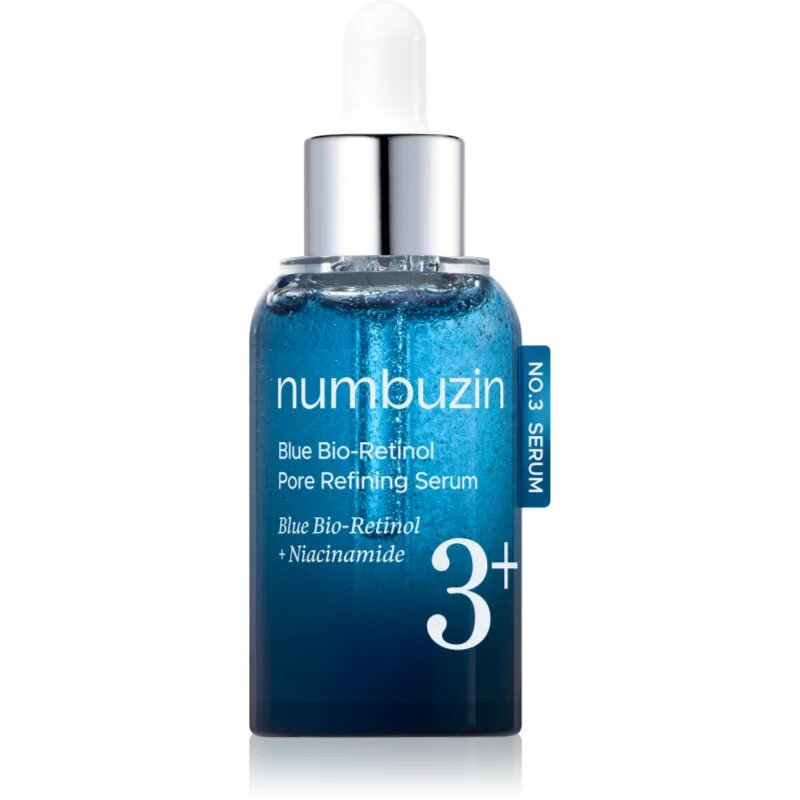 Numbuzin No. 3 Blue Bio-Retinol Pore Refining Serum zpevňující pleťové sérum pro vyhlazení pleti a minimalizaci pórů 30 ml
