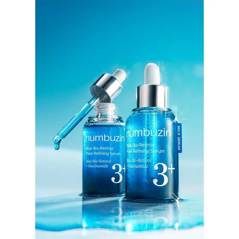Numbuzin No. 3 Blue Bio-Retinol Pore Refining Serum zpevňující pleťové sérum pro vyhlazení pleti a minimalizaci pórů 30 ml