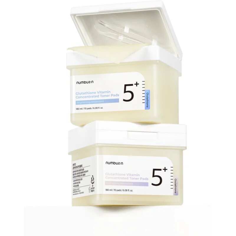 Numbuzin No. 5 Glutathione Vitamin Concentrated Toner Pad tonizační polštářky pro rozjasnění a hydrataci 70 ks
