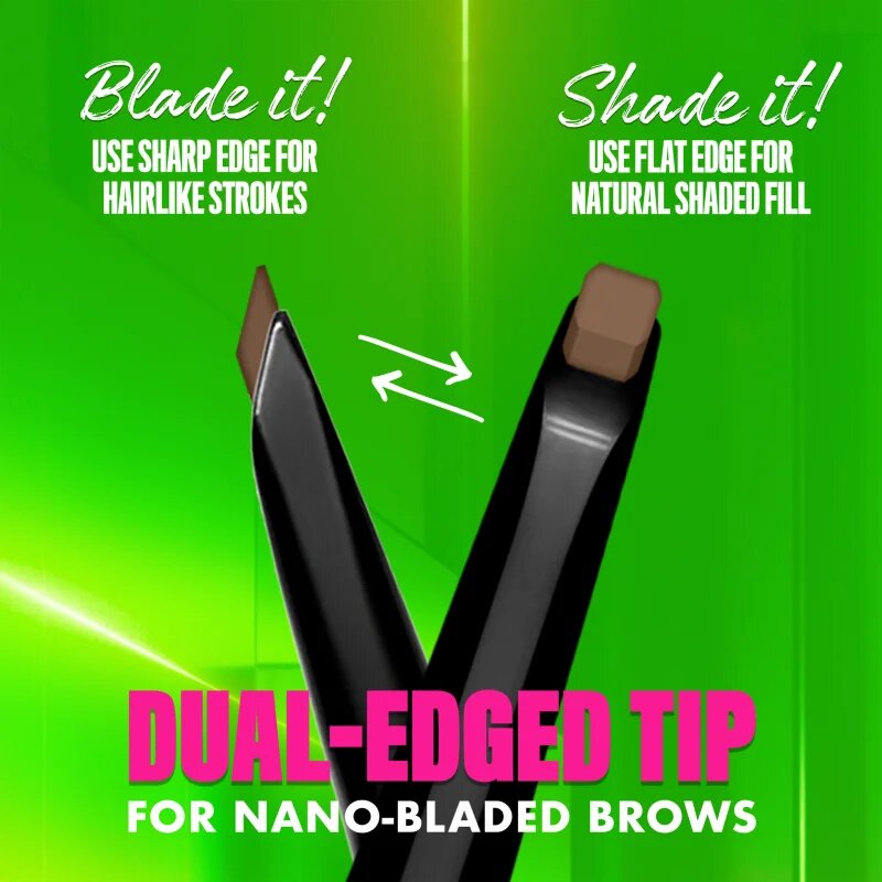 NYX Professional Makeup Blade & Shade tužka na obočí s kartáčkem odstín 01 Ash Blonde 0.06 g