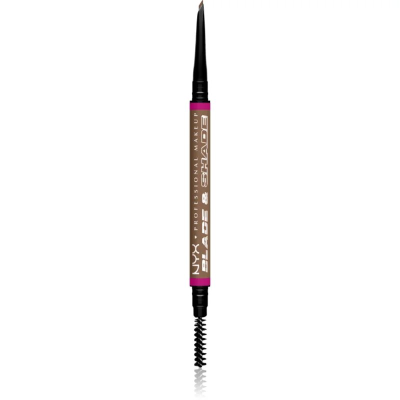 NYX Professional Makeup Blade & Shade tužka na obočí s kartáčkem odstín 04 Taupe g
