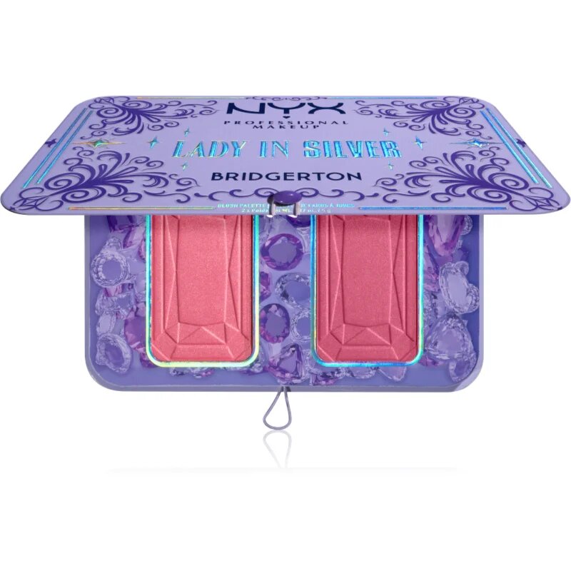 NYX Professional Makeup Bridgerton Royal Blush paleta tvářenek odstín 02 Lady In Silver 2x5 g