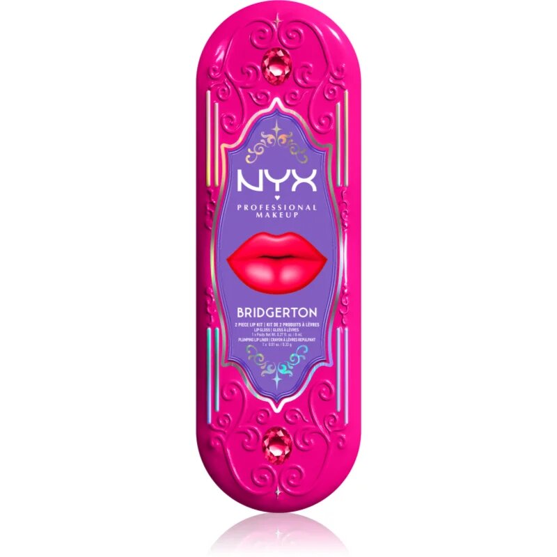 NYX Professional Makeup Bridgerton Royal Treasures sada na rty odstín 03 2 ks