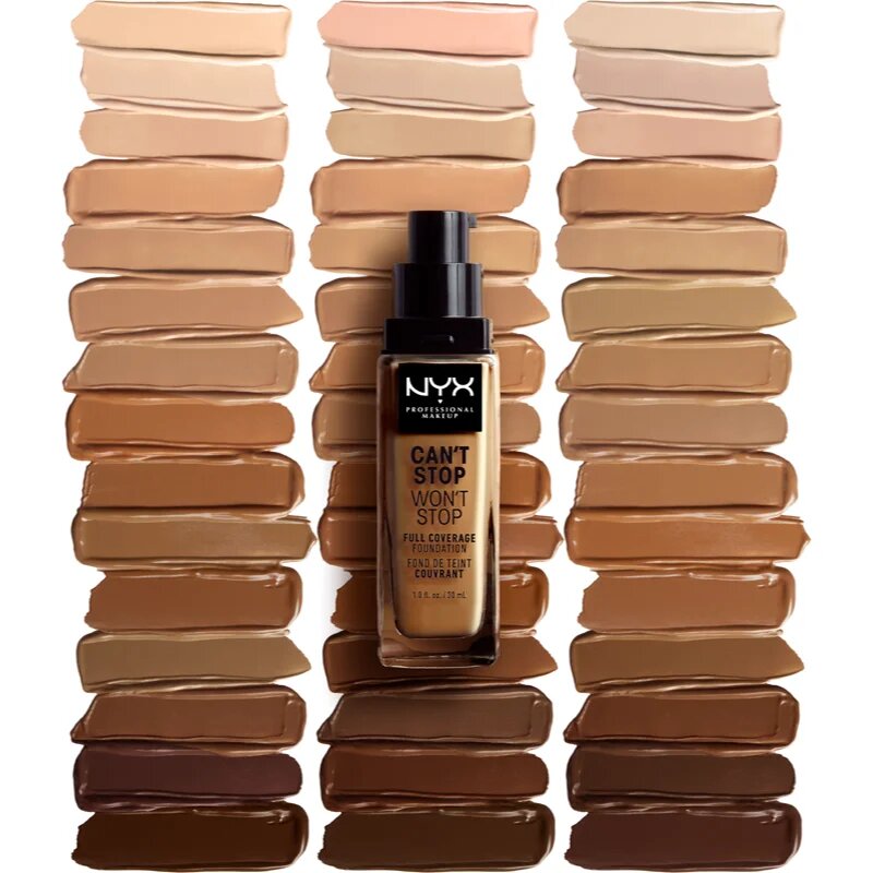 NYX Professional Makeup Can't Stop Won't Stop Full Coverage Foundation vysoce krycí make-up odstín 6.3 Warm Vanilla 30 ml