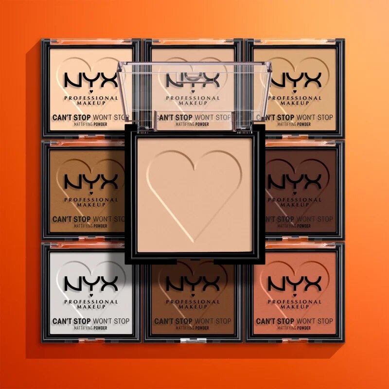 NYX Professional Makeup Can't Stop Won't Stop Mattifying Powder matující pudr odstín 08 Mocha 6 g