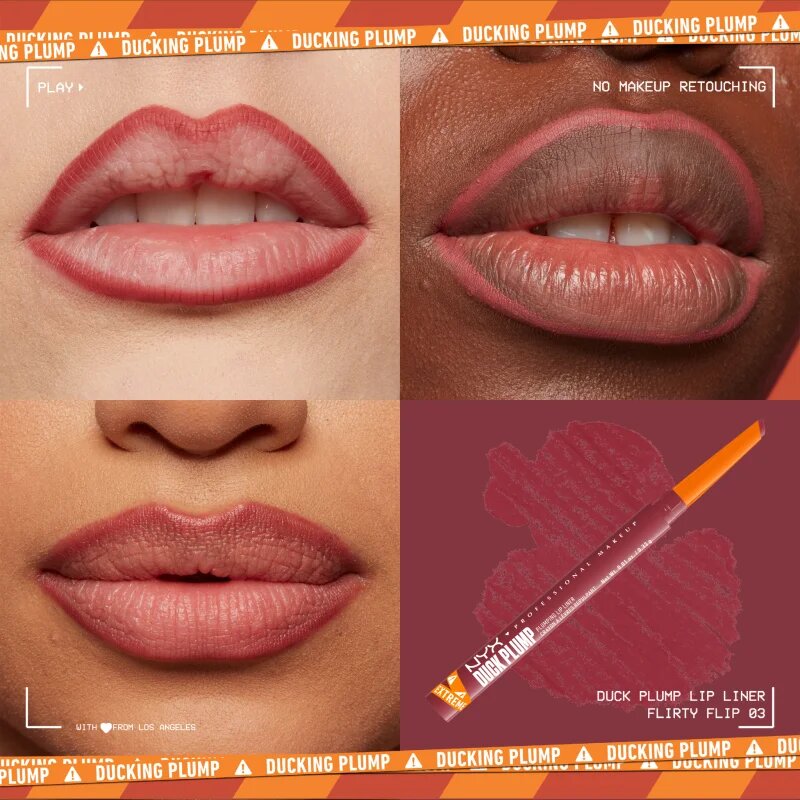 NYX Professional Makeup Duck Plump Liner tužka na rty se zvětšujícím efektem odstín Flirty Flip 0.33 g