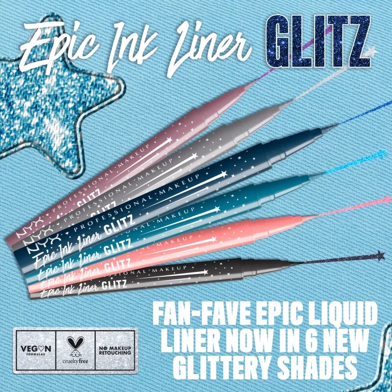 NYX Professional Makeup Epic Ink Glitz metalická tužka na oči odstín Graphite Glitz 1 ml