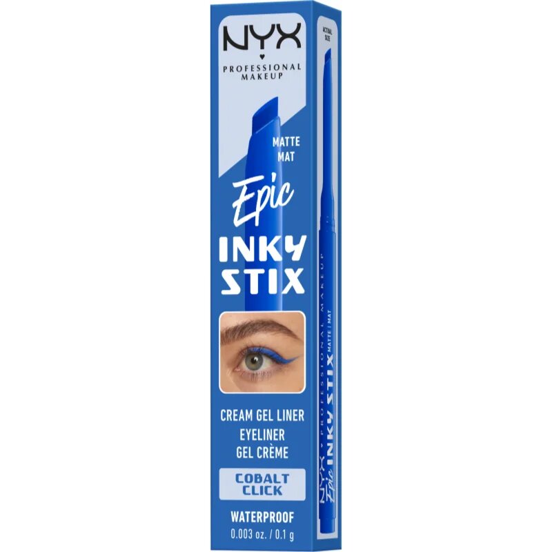 NYX Professional Makeup Epic Inky Stix gelové oční linky odstín 06 Cobalt Click 1 g