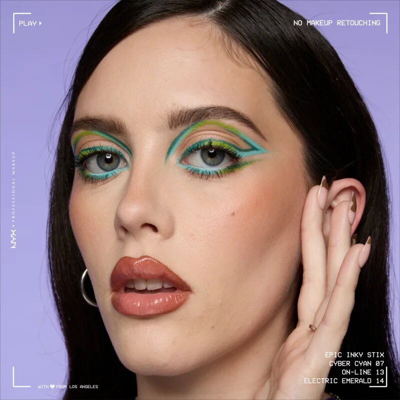 NYX Professional Makeup Epic Inky Stix gelové oční linky odstín 14 Electric Emerald 0.1 g