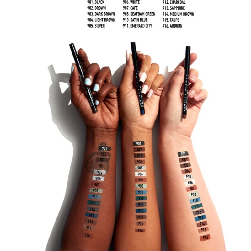 NYX Professional Makeup Eye and Eyebrow Pencil precizní tužka na oči odstín 902 Brown 1.2 g