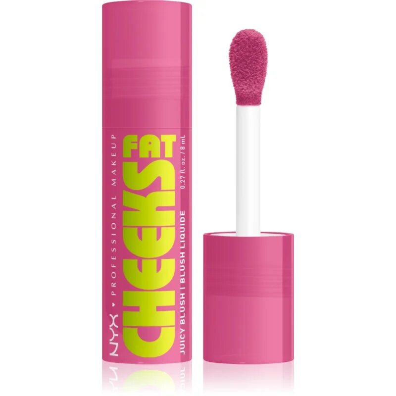 NYX Professional Makeup Fat Cheeks Juicy Blush tekutá tvářenka odstín 07 Plum Pop 8 ml