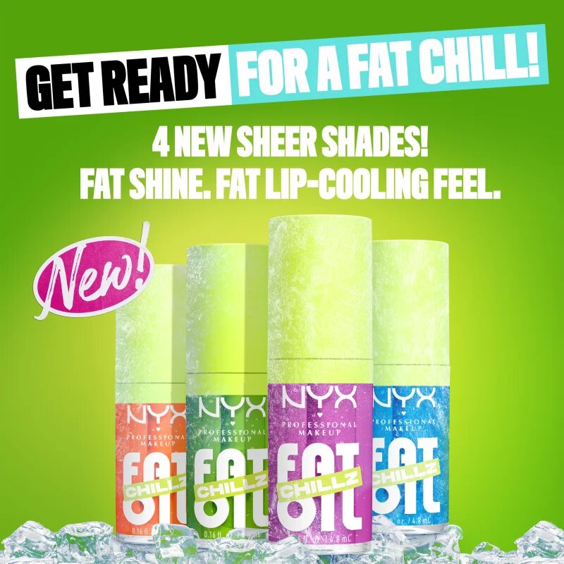 NYX Professional Makeup Fat Oil Chillz olej na rty s chladivým účinkem odstín 4.8 ml