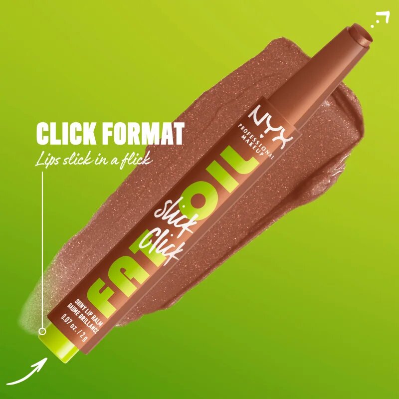 NYX Professional Makeup Fat Oil Slick Click tónovací balzám na rty odstín 17 Feedworthy 2 g