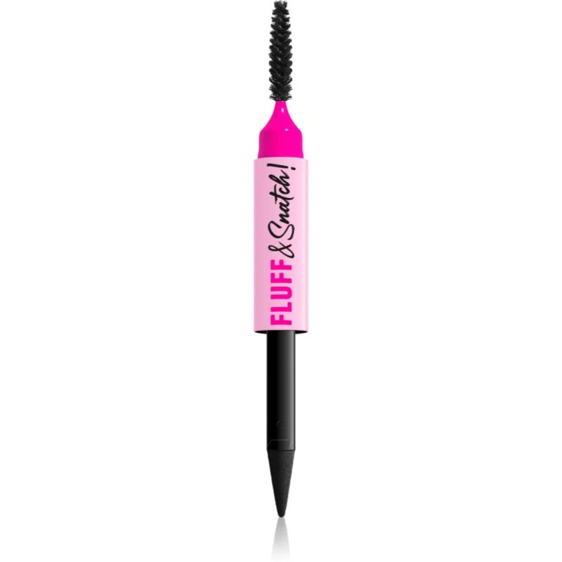 NYX Professional Makeup Fluff & Snatch tužka na obočí s pudrovým efektem odstín Black 1 g