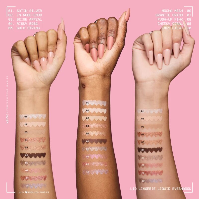NYX Professional Makeup Lid Lingerie krémové oční stíny odstín In-Nude-Endo 6 ml