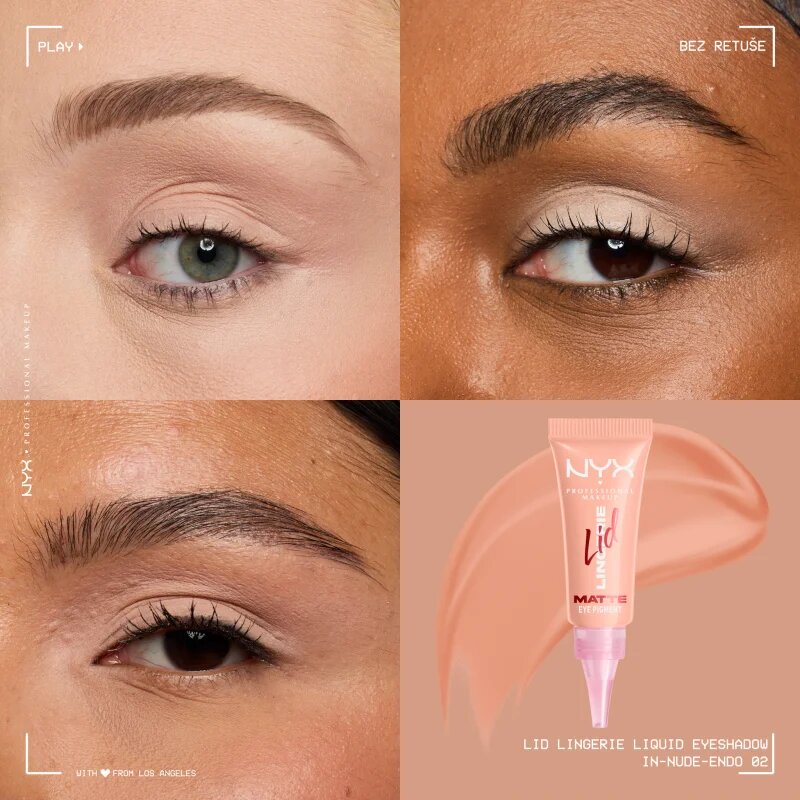 NYX Professional Makeup Lid Lingerie krémové oční stíny odstín In-Nude-Endo 6 ml