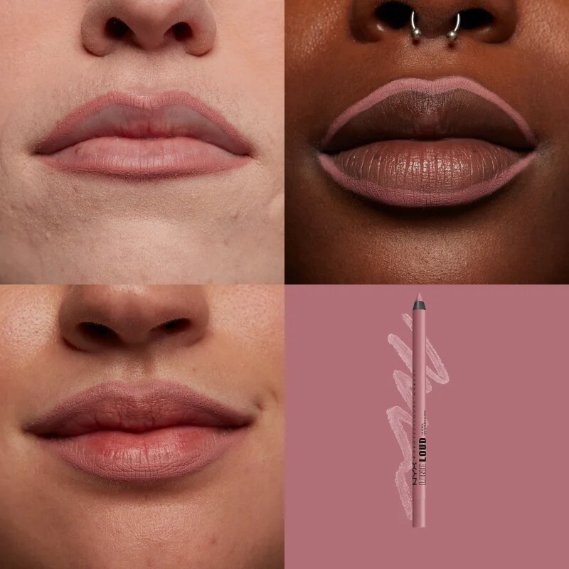 NYX Professional Makeup Line Loud Vegan konturovací tužka na rty s matným efektem odstín 13 - Fierce Flirt 12 g
