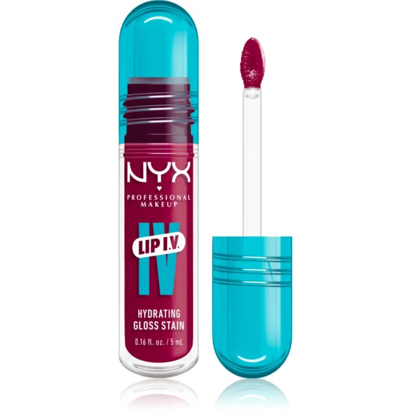 NYX Professional Makeup Lip IV dlouhotrvající lesk na rty s hydratačním účinkem odstín Magenta Mist 5 ml