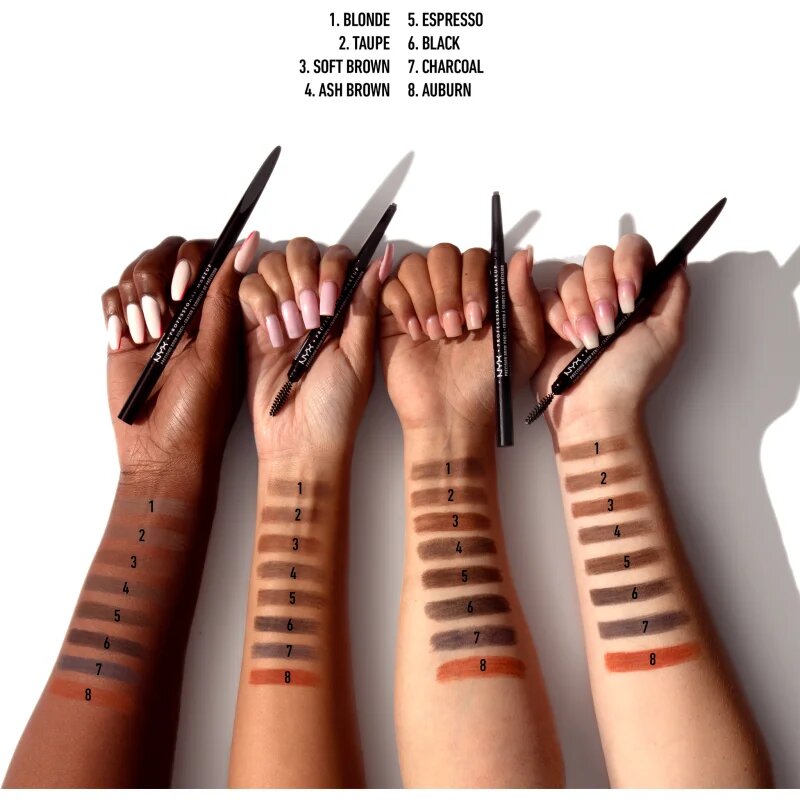 NYX Professional Makeup Precision Brow Pencil tužka na obočí odstín 04 Ash Brown 0.13 g