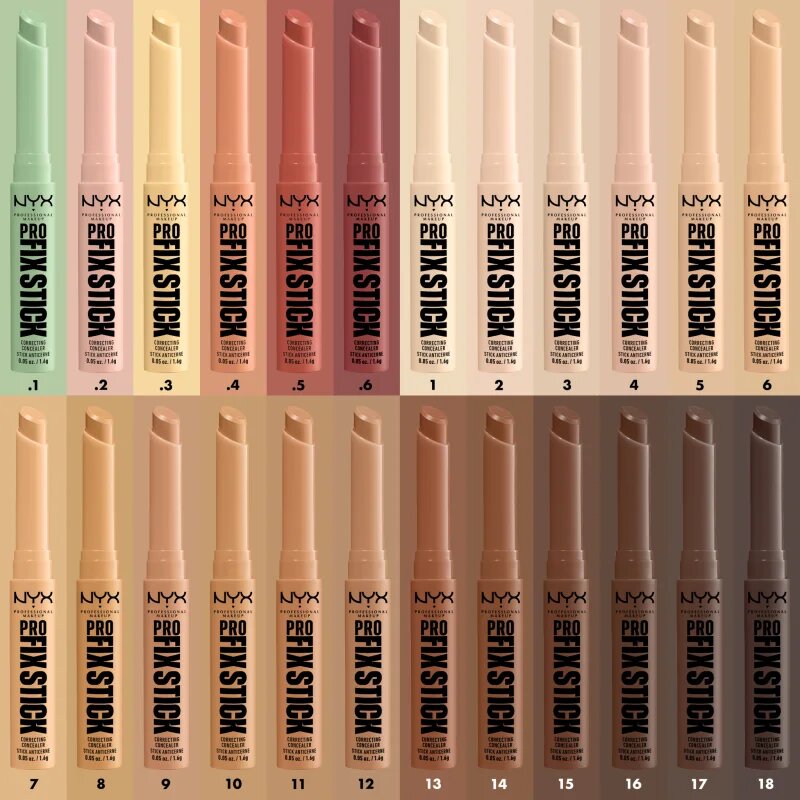 NYX Professional Makeup Pro Fix Stick korektor pro sjednocení barevného tónu pleti odstín 03 Alabaster 16 g