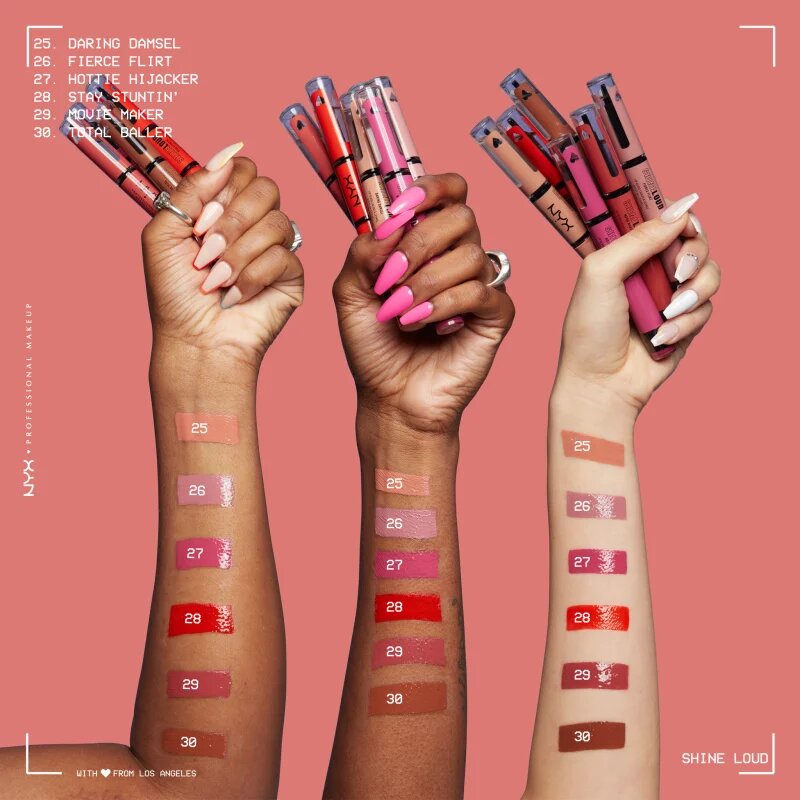 NYX Professional Makeup Shine Loud High Shine Lip Color tekutá rtěnka s vysokým leskem odstín 25 Daring Damsel 65 ml