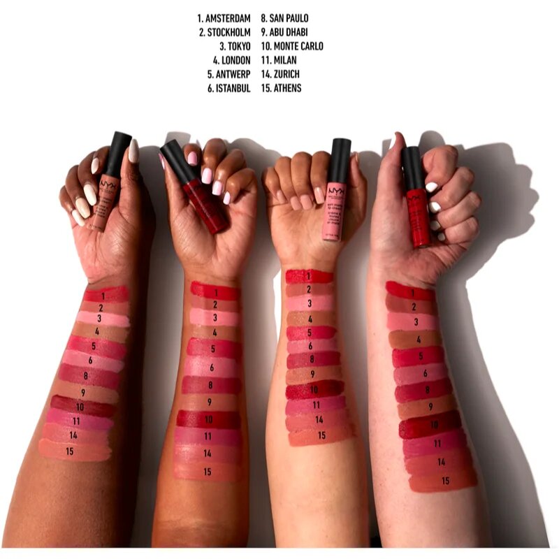 NYX Professional Makeup Soft Matte Lip Cream lehká tekutá matná rtěnka odstín 11 Milan 8 ml