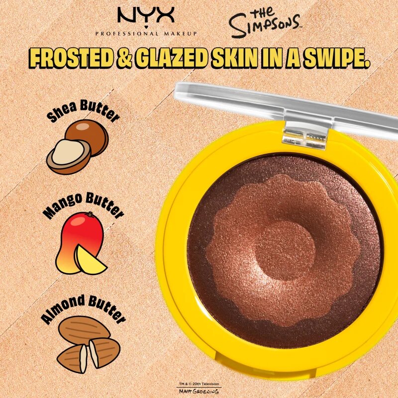 NYX Professional Makeup The Simpsons Highlighter rozjasňovač odstín Glazed Over 7.1 g