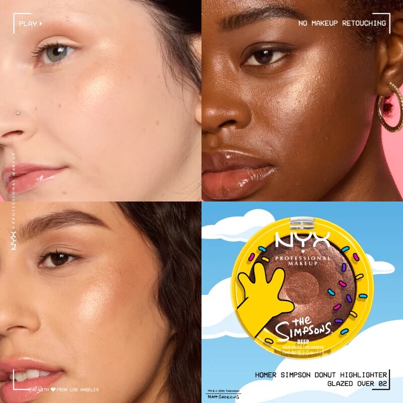 NYX Professional Makeup The Simpsons Highlighter rozjasňovač odstín Glazed Over 7.1 g
