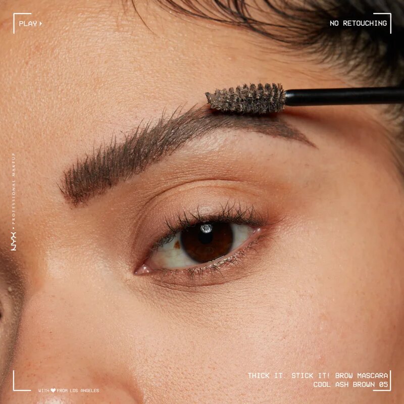 NYX Professional Makeup Thick it Stick It Brow Mascara řasenka na obočí odstín 05 Ash Brown 7 ml