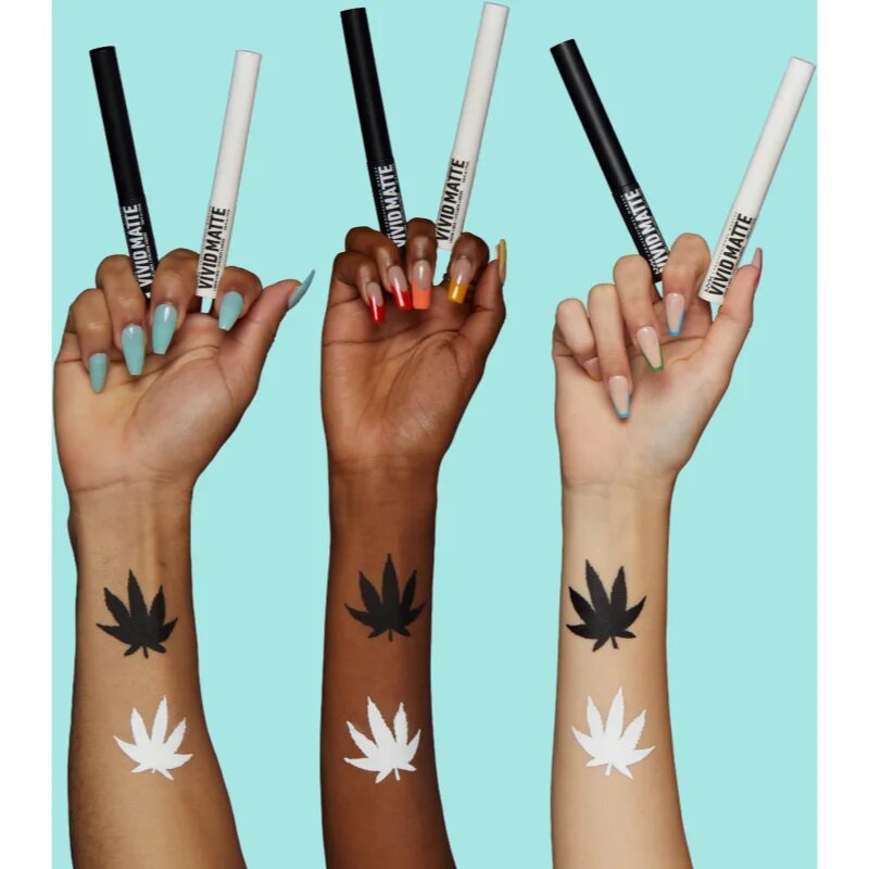 NYX Professional Makeup Vivid Matte tekuté oční linky s matným efektem odstín Black 2 ml
