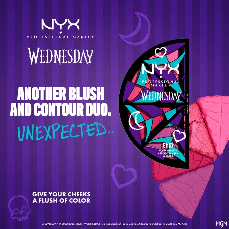 NYX Professional Makeup Wednesday Blush Palette paleta tvářenek 4x2.88 g