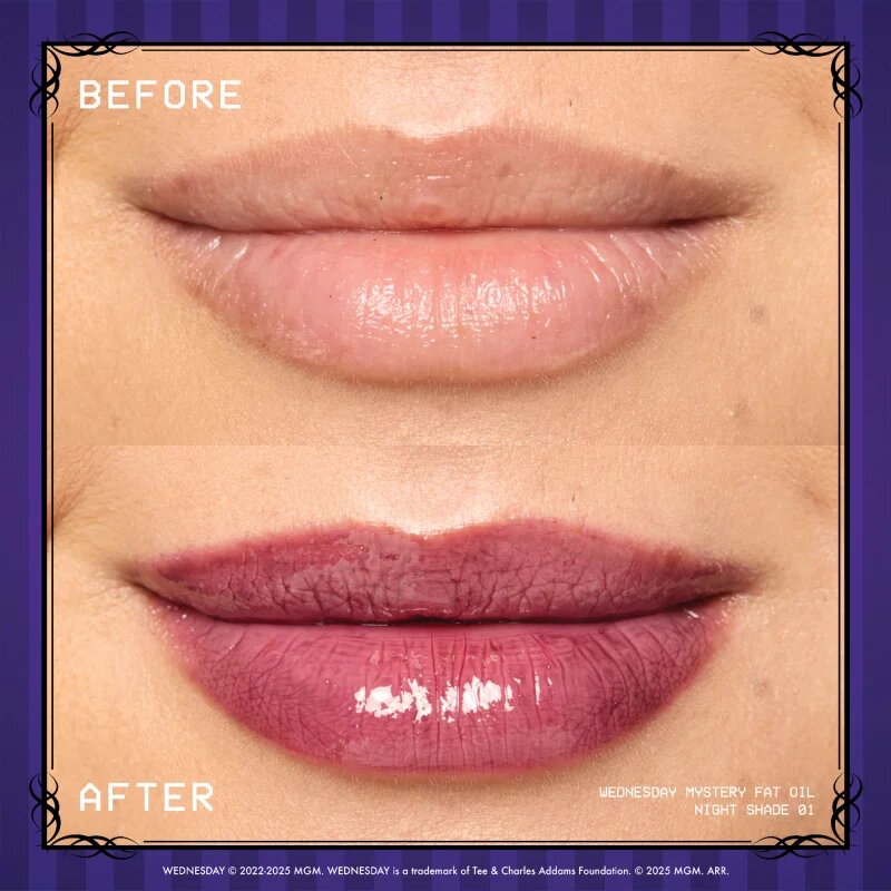 NYX Professional Makeup Wednesday Mystery Lip Oil olej na rty odstín 01 Nightshade 4.8 ml