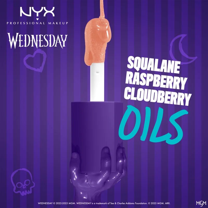 NYX Professional Makeup Wednesday Mystery Lip Oil olej na rty odstín 03 Moon Shifted 4.8 ml
